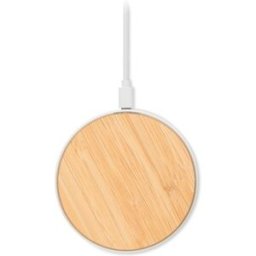 Chargeur sans fil publicitaire 10W en bambou DESPAD Bois