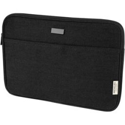 Housse pour ordinateur portable Joey de 2 L en toile recyclée GRS 14 pouces noir
