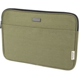 Housse pour ordinateur portable Joey de 2 L en toile recyclée GRS 14 pouces Olive
