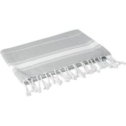 Serviette de plage en coton personnalisée MALIBU gris
