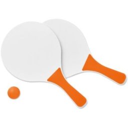 Raquettes de plage publicitaire orange