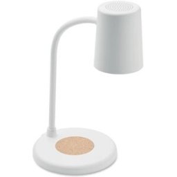 Lampe haut-parleur multifonction personnalisable avec chargeur - SPOT blanc
