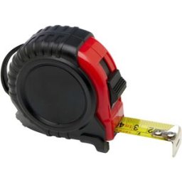 Mètre ruban de 5 mètres avec clip ceinture rouge
