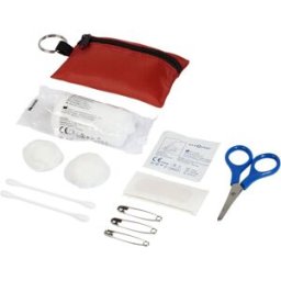 Pochette porte-clés 16 pièces pour premiers secours Valdemar rouge