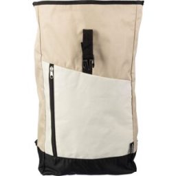 Sac à dos roll-top personnalisé en rPET - Marlene beige