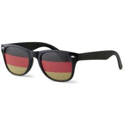 Lunettes de supporter personnalisées élégantes et festives FLAG FUN jaune