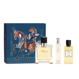 HERMÈS - Coffret Terre d'Hermès Coffret pour Homme Parfum 75ml + vapo 15ml + Gel douche 40ml - Kapao Parfumerie en ligne française