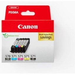 Canon Cartouche d'encre noire N°570 et cartouches d'encres couleurs N°571