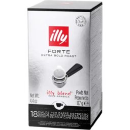 illy Forte - 18 Dosettes de café pour E.S.E. - Café noir - Compatible E.S.E.
