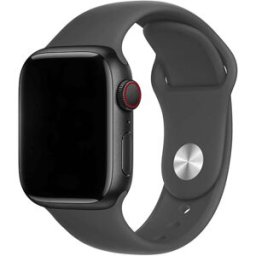 Bracelet Sport Pour Apple Watch 42 / 45 / 49mm En Silicone Souple Noir Devia