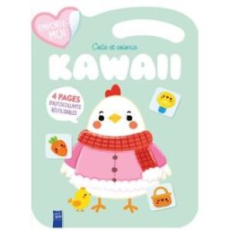 Colle et colorie kawaii : la poule de Pâques Liv Wan Yoyo