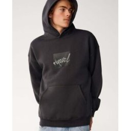 Rip Curl Sweat à capuche Rip Script Icon Noir délavé XL Male