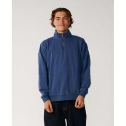 Rip Curl Sweat Premium Surf Qtr Zip Crew Bleu marine clair XL Male