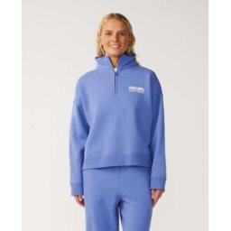 Rip Curl Sweat 1/4 Zippé Surf Puff Bleu moyen S Female