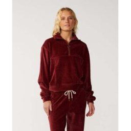 Rip Curl Sweat 3/4 Zip Cosy Prune foncé S Female