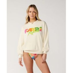 Rip Curl Sweat col rond Tropical Groove Oversize Vanille M Female