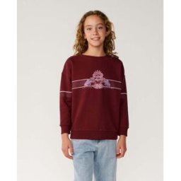 Rip Curl Sweat col rond Archive Dolphin enfant Prune foncé 14 Female
