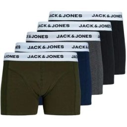 Jack & Jones Boxers Basic White Wb 5 Unités Forest Night / Pack Navy Blazer / Dark Grey Melange / Black L Homme