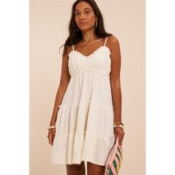 Robe blanche brodée My Jewellery Blanc femme