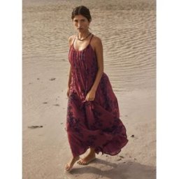 Next Robe Maxi à bretelles et plis sur le devant Brun FR 50 Tall (EU 48 T)