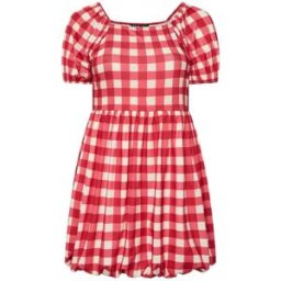 yourscurve Yours Curve Limited Gingham Puff Ball Mini Dress rouge FR 52-54 (EU 50-52)
