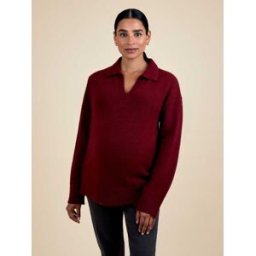 Jojo Maman Bébé JoJo Maman Bébé Collared Maternity And Nursing Jumper rouge L (FR 46-48)