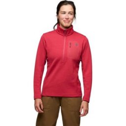 Black Diamond Sweat à Demi-zip Diverge Minerl Red XS Femme