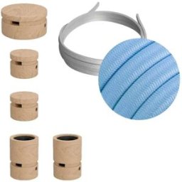 Creative Cables Kit D´éclairage Wiggle Filé System Cm17 5 M 5 Unités Brown / Light Blue One Size