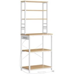 HELLOSHOP26 Étagère De Cuisine Avec Multiprise Étagère Pour Machine À Café 6 Étagères 6 12_0005664
