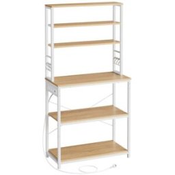 HELLOSHOP26 Étagère De Cuisine Avec Multiprise Étagère Pour Machine À Café 6 Étagères 6 12_0005662