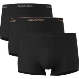 Calvin Klein Boxers Lv00nb4389 Trunk Low Rise 3 Unités Black W / Heavenly Iris Logo / Black W L Homme
