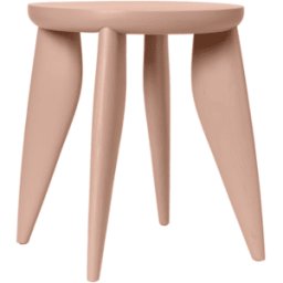 Tabouret rond pour enfant en frêne rose 33 x 30 cm Feve - Ferm Living