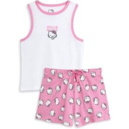 Vanilla Underground Vanilla Underground Hello Kitty Womens Pink Character Vest and Shorts Pyjama Set Rose M (FR 42-44)