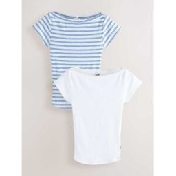 self. Self. Lot de T-shirts à col bateau 2 bleu FR 42 (EU 40)