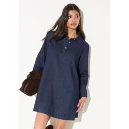 Friends Like These Friends Like These Lightweight Denim Manches longues Mini Robe bleu FR 40 (EU 38)