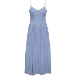 ONLY ONLY White Stripe Waist Gathered Cotton Maxi Dress bleu FR 36 (EU 34)