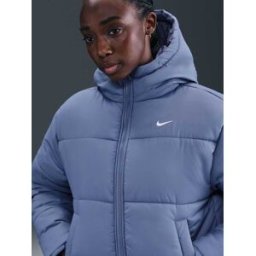 nike Nike Blue Loose Sportswear Classic Puffer Therma FIT Hooded Jacket bleu M (FR 42-44)