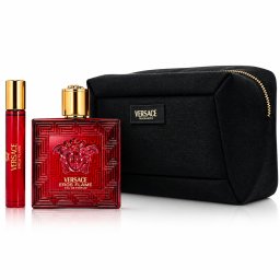 Coffret Eros Flame - Eau de Parfum 100 ml + 10 ml + Trousse de Toilette