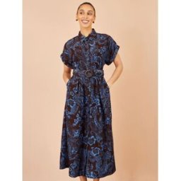 Yumi Yumi Paisley Midi Shirt Dress Brun FR 46 (EU 44)