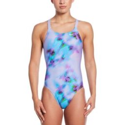 nike Nike Light Purple Hydrastrong Multi Print Fastback One Piece Swimsuit violet XXL (FR 50-52)
