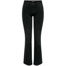 ONLY ONLY Mid Waist Flared Jeans With Comfort Stretch Noir XS Long (FR 36)