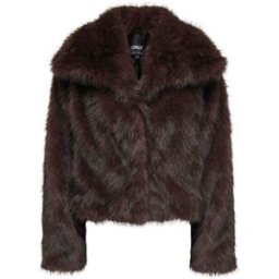 only ONLY Faux Fur Short Jacket Brun FR 38 (EU 36)