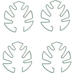 INF Pinces de support en fer compatibles avec Monstera et grandes plantes en pot, ensemble de 4 pièces Vert