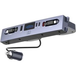 INF Compatible avec Tesla Model 3/Y : chargeur voiture USB-C 45 W, câble rétractable de 120 cm et socle quatre ports