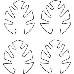 INF Pinces de support en fer compatibles avec Monstera et grandes plantes en pot, ensemble de 4 pièces Le noir