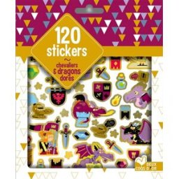 120 stickers : chevaliers & dragons dorés Fabrice Mosca Deux coqs d'or