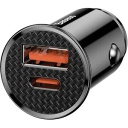 Baseus Chargeur De Voiture 30w 3a 1xusb-a 1xusb-c Black One Size unisex
