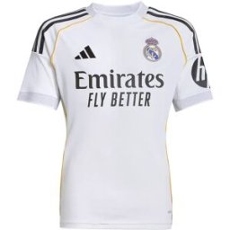 Adidas T-shirt Manches Courtes Junior Domicile Real Madrid 25/26 White 11-12 Années Garçon,Fille