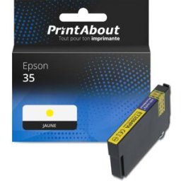 PrintAbout Cartouche compatible Epson 35 (C13T35844010) - Jaune Jaune