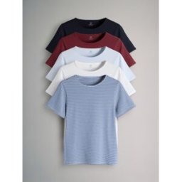 The Set The Set pack 5 Manches courtes T-shirt ajusté à col rond rouge S (FR 38-40)